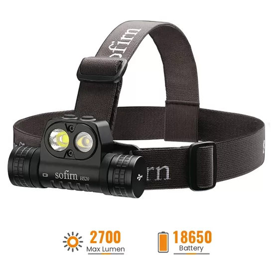SOFIRN HS20 Rechargeable Headlamp with Spotlight Floodlight